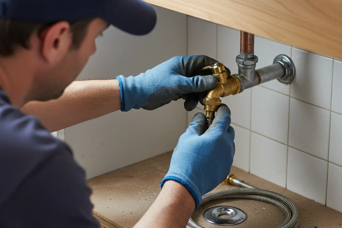 Shutoff valve and fitting work during Emergency Plumbing in Kensington